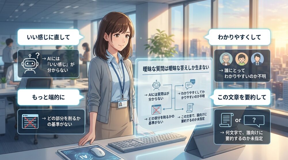 曖昧な質問は曖昧な答えしか生まない