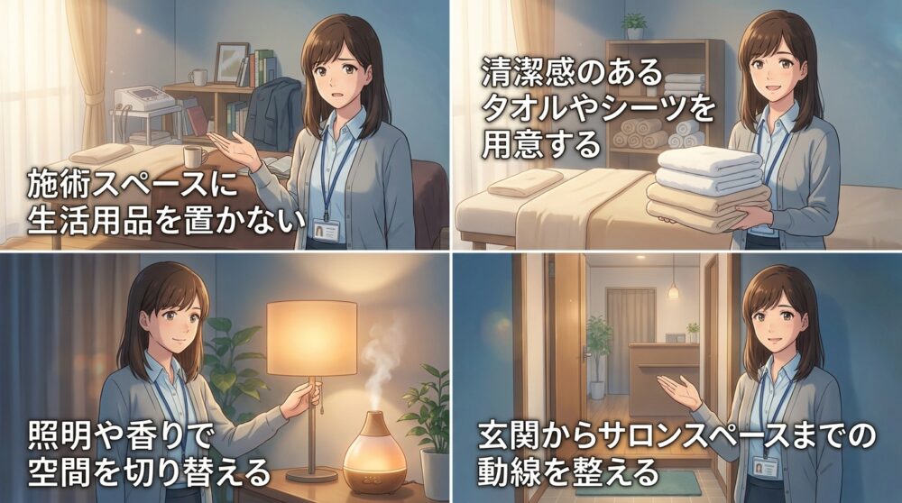 生活感が抜けない空間は非日常を求める顧客を遠ざける