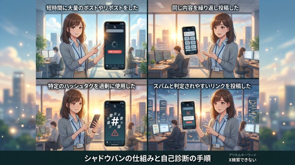 シャドウバンの仕組みと自己診断の手順