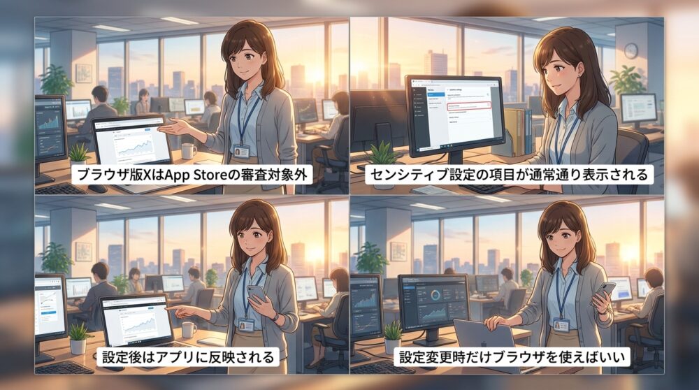 ブラウザでの設定が必要になる背景