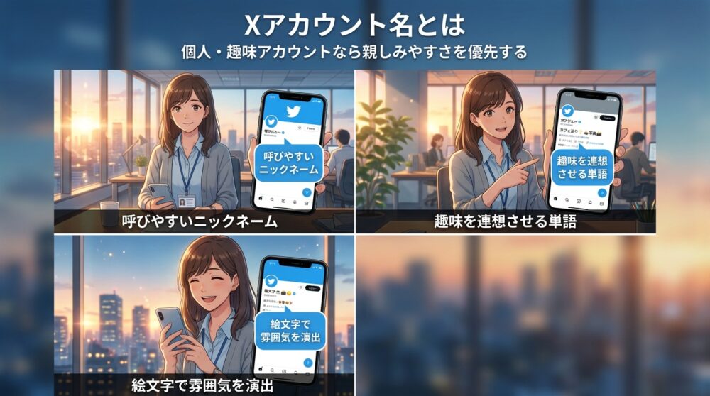 個人・趣味アカウントなら親しみやすさを優先する