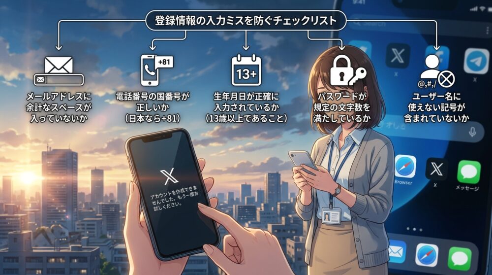 登録情報の入力ミスを防ぐチェックリスト