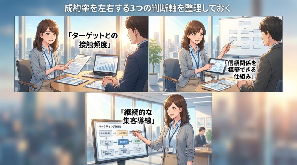 成約率を左右する3つの判断軸を整理しておく