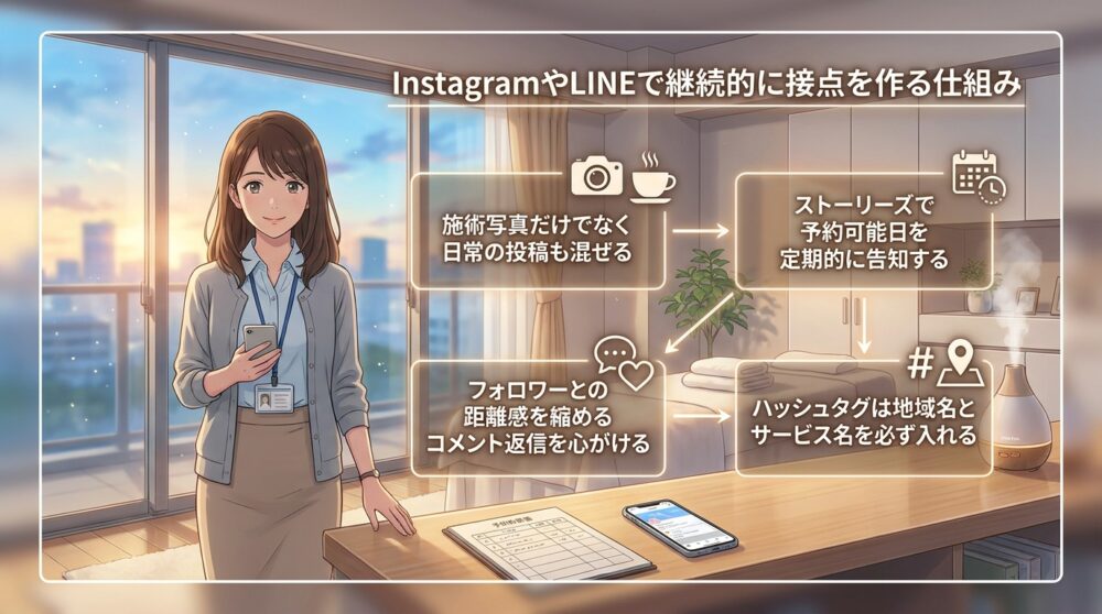 InstagramやLINEで継続的に接点を作る仕組み