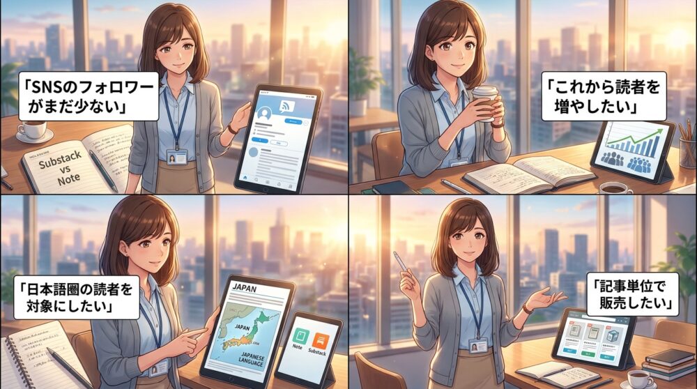 Noteは「見つけてもらいたい人」に強い
