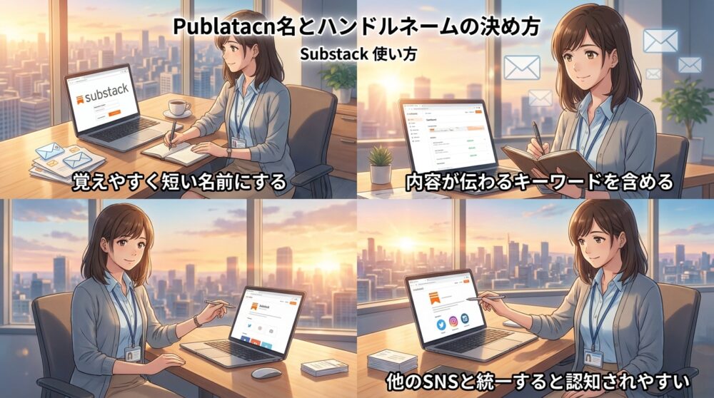 Publication名とハンドルネームの決め方