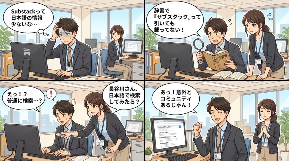 Substack 日本人の4コマ漫画