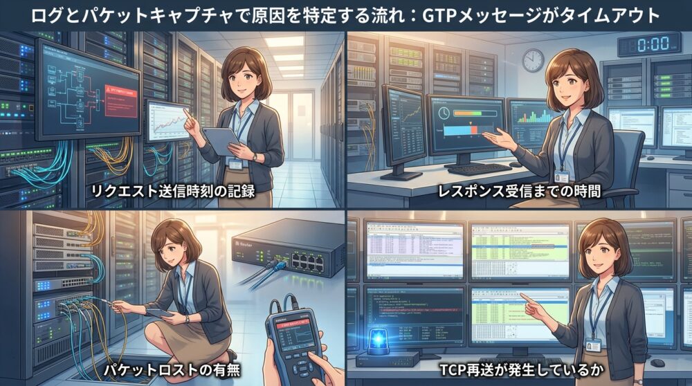 ログとパケットキャプチャで原因を特定する流れ