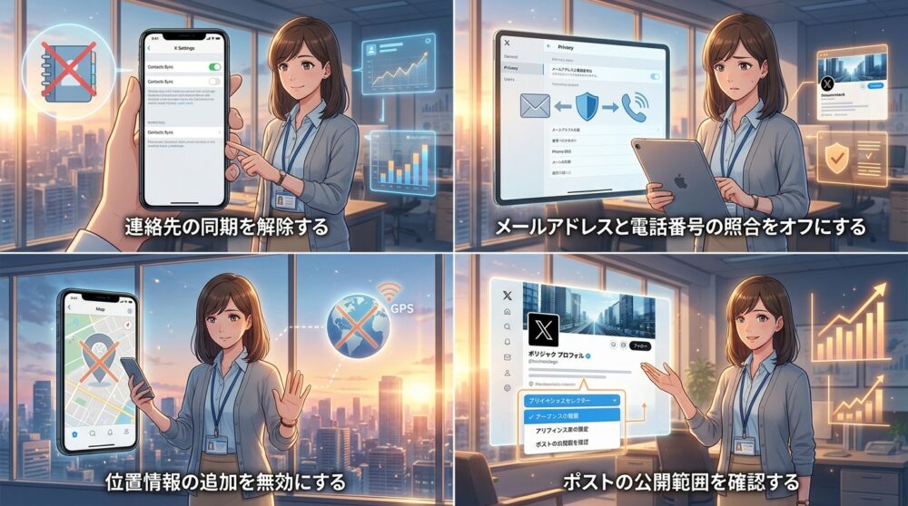 プライバシー設定で身バレを防ぐ項目