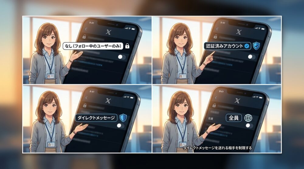 ダイレクトメッセージを送れる相手を制限する