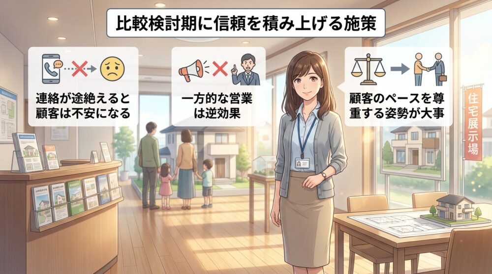比較検討期に信頼を積み上げる施策