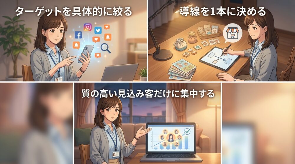 限られた時間で成果を出すなら、質の高い見込み客だけに集中する