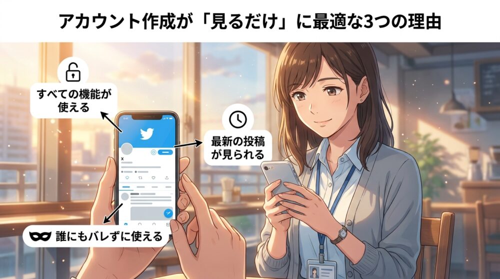 アカウント作成が「見るだけ」に最適な3つの理由