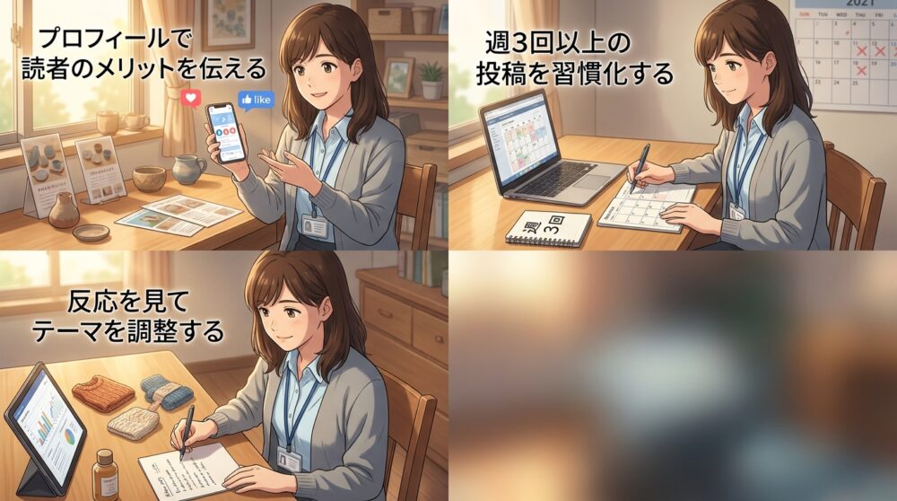 ステップ3: 反応を見ながら投稿内容を調整していく