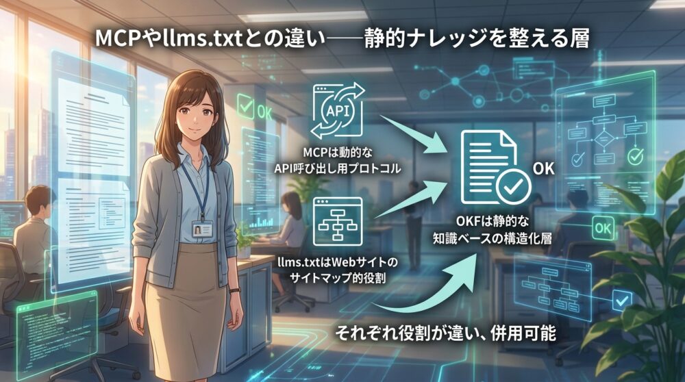 MCPやllms.txtとの違い──静的ナレッジを整える層