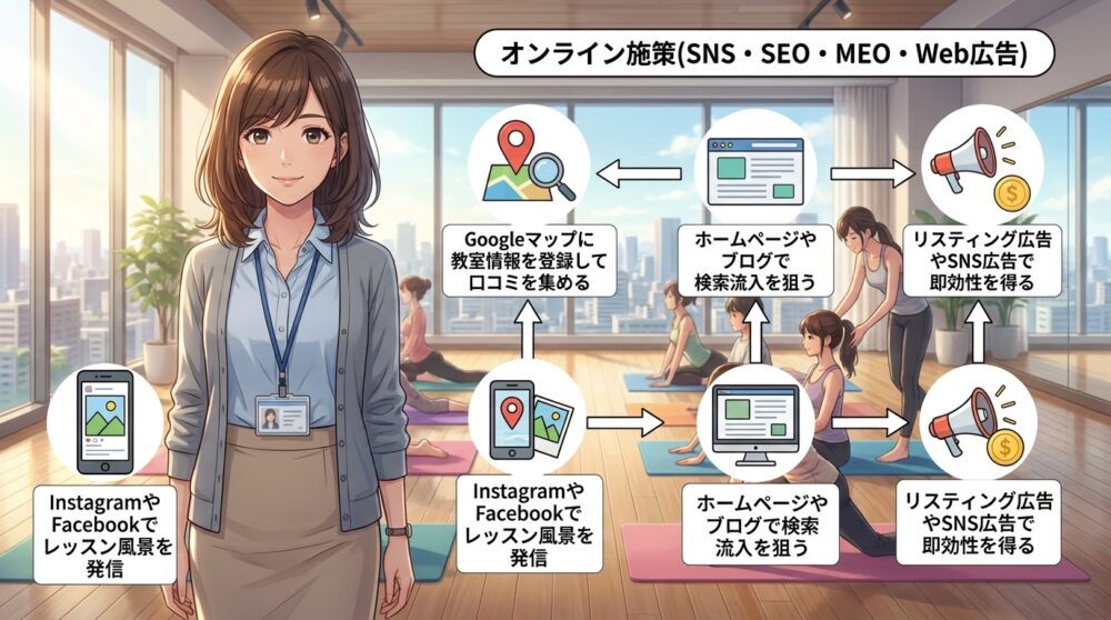 オンライン施策(SNS・SEO・MEO・Web広告)
