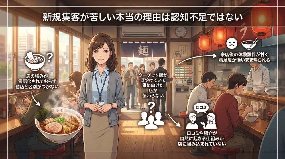 新規集客が苦しい本当の理由は認知不足ではない