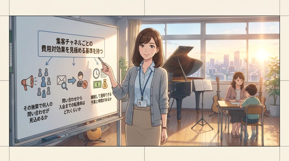 集客チャネルごとの費用対効果を見極める基準を持つ