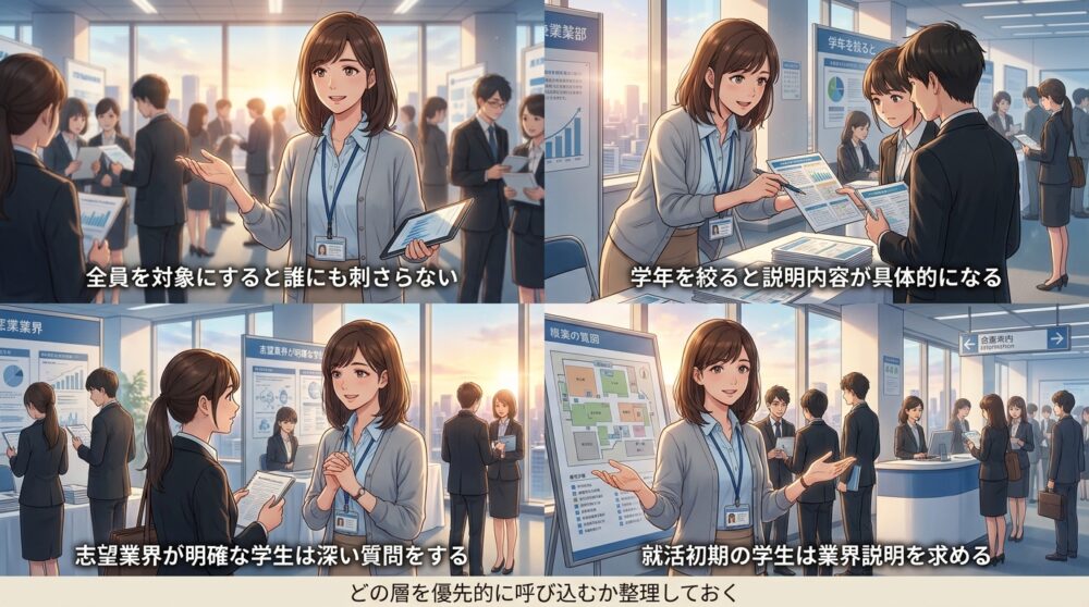 どの層を優先的に呼び込むか整理しておく