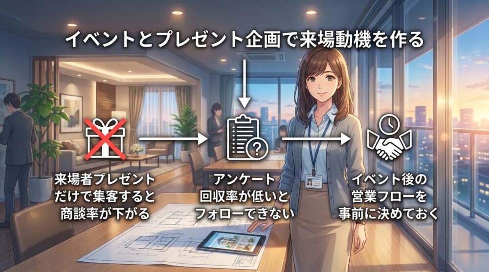 イベントとプレゼント企画で来場動機を作る