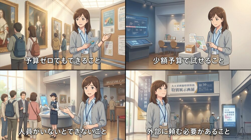 予算と人員の現実に合わせて優先順位をつける