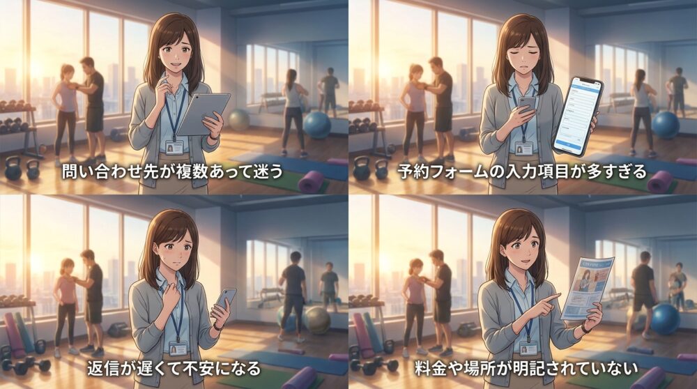 予約導線が整っていないと興味を持たれても離脱する