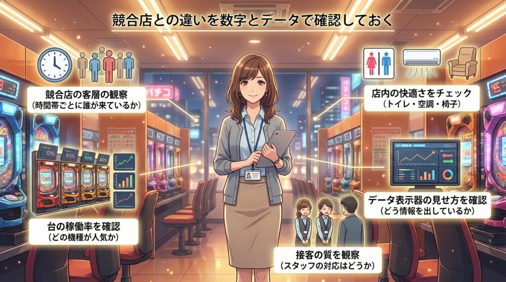 競合店との違いを数字とデータで確認しておく