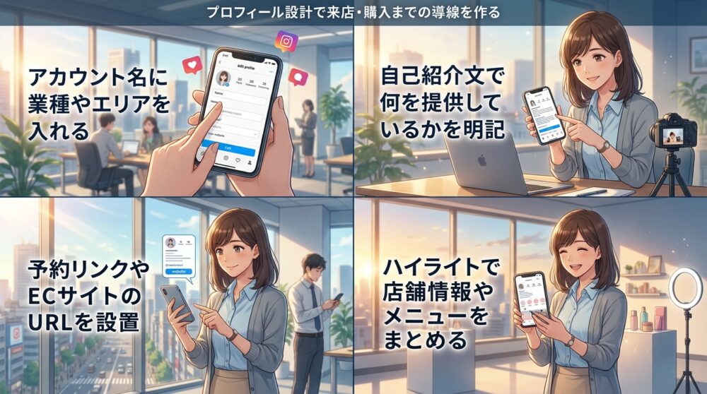 プロフィール設計で来店・購入までの導線を作る