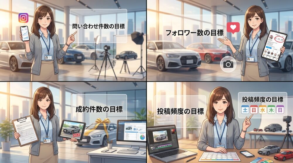 目的と目標を数値で設定しておく