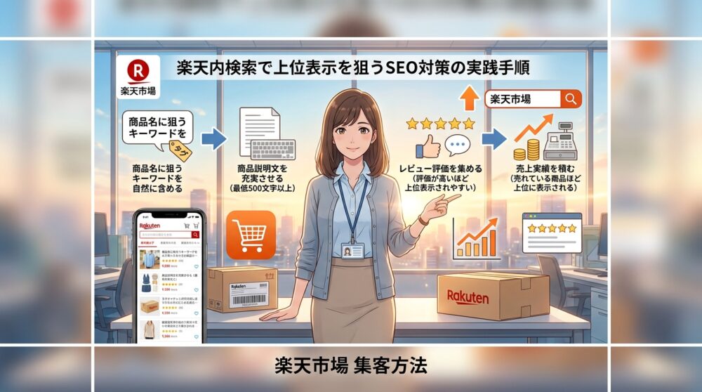 楽天内検索で上位表示を狙うSEO対策の実践手順