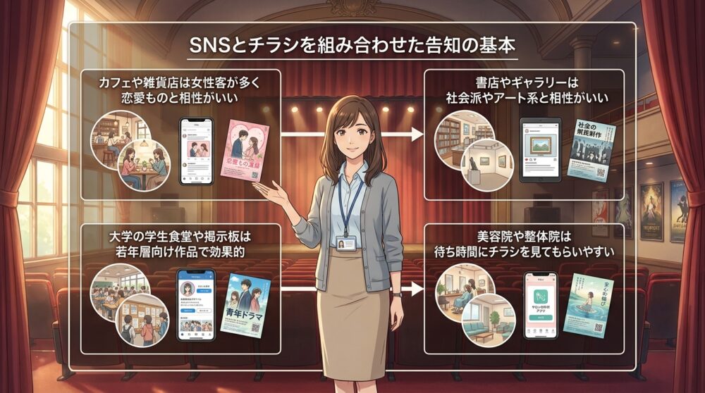 SNSとチラシを組み合わせた告知の基本