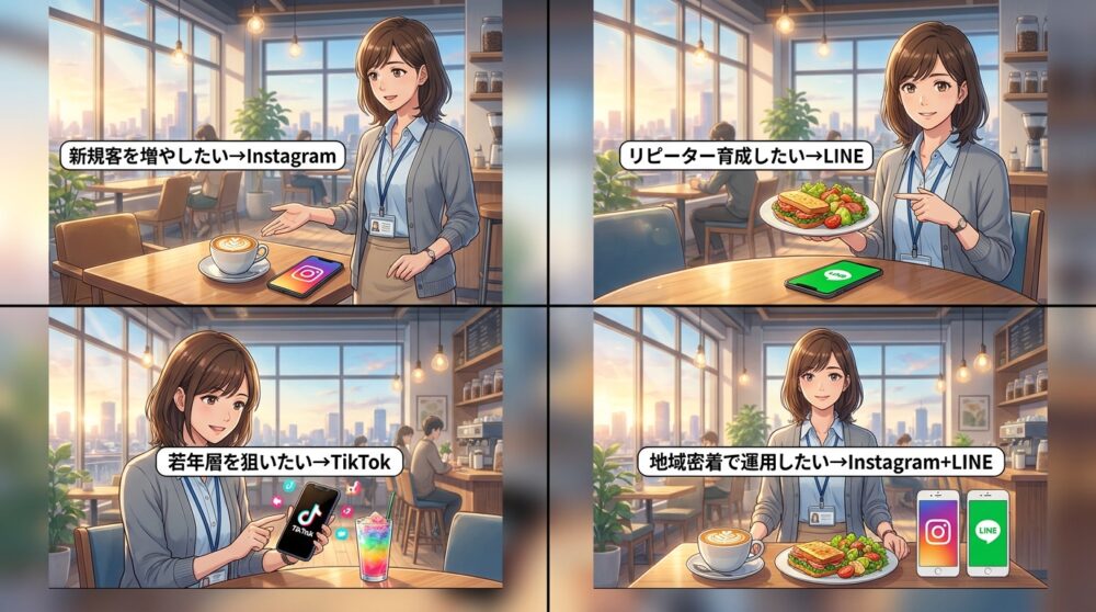 使うべきSNSを「客層」と「強み」から選ぶ