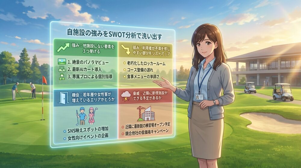 自施設の強みをSWOT分析で洗い出す
