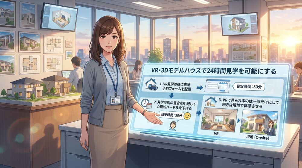 VR・3Dモデルハウスで24時間見学を可能にする