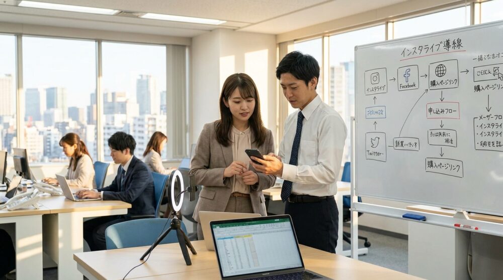 インスタライブから商品購入・申し込みへつなげる導線設計