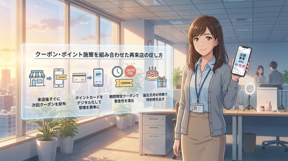 クーポン・ポイント施策を組み合わせた再来店の促し方