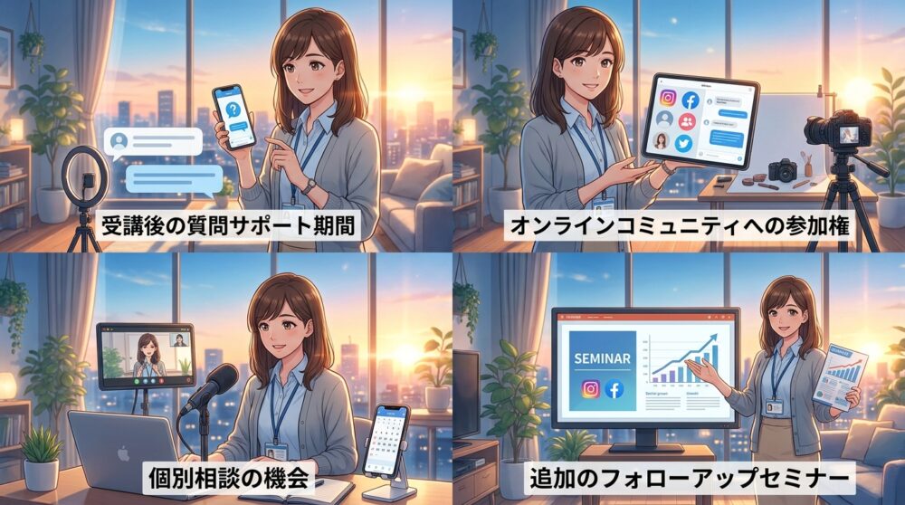 質問や相談ができるフォロー体制があるか