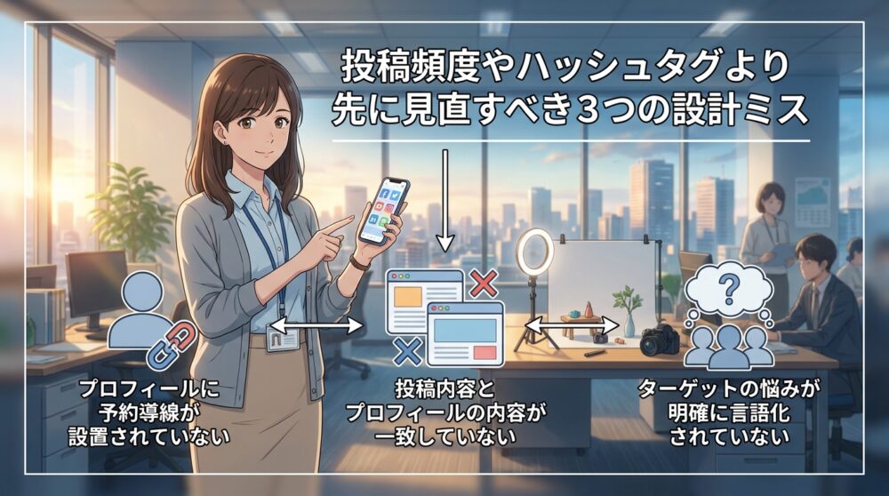 投稿頻度やハッシュタグより先に見直すべき3つの設計ミス