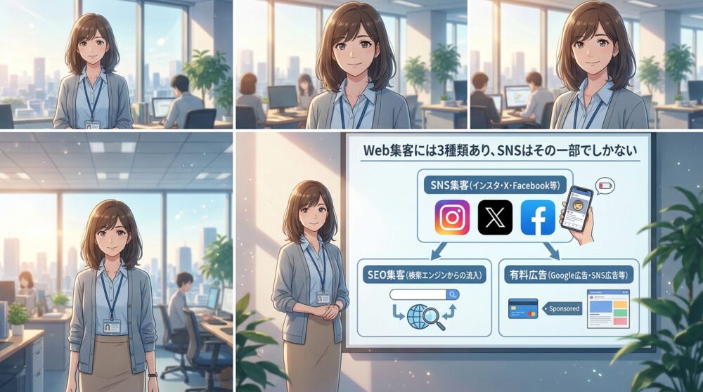 Web集客には3種類あり、SNSはその一部でしかない