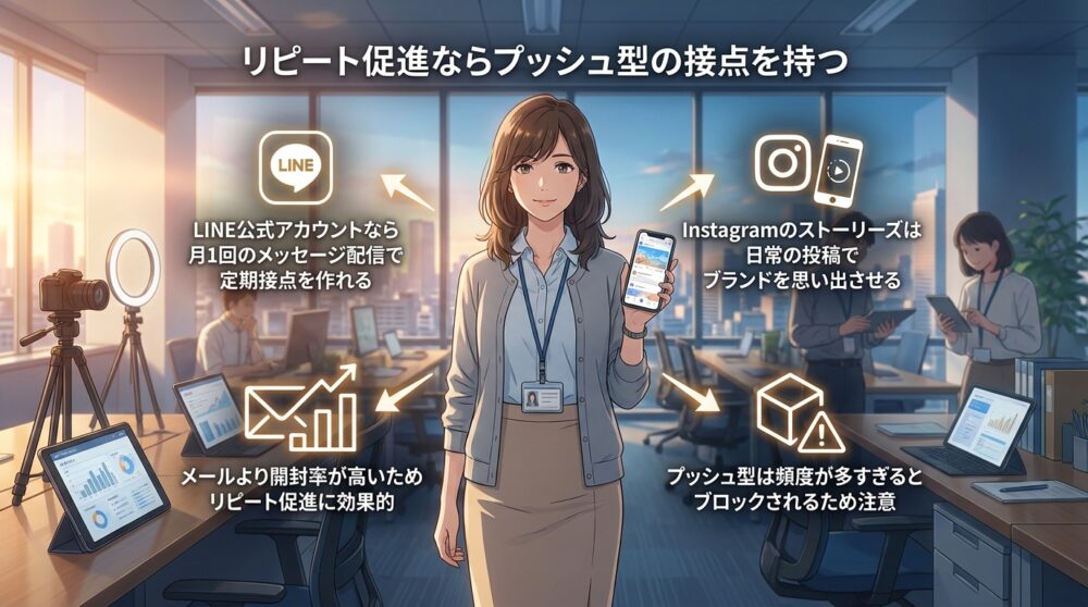 リピート促進ならプッシュ型の接点を持つ