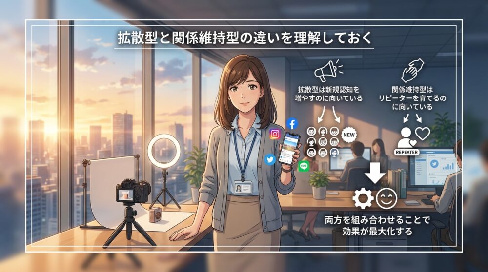 拡散型と関係維持型の違いを理解しておく