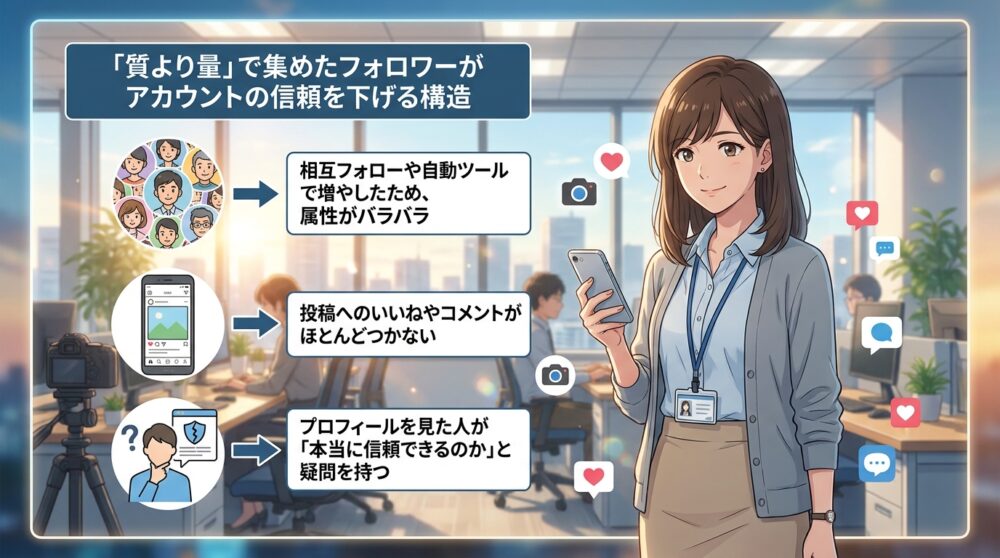 「質より量」で集めたフォロワーがアカウントの信頼を下げる構造