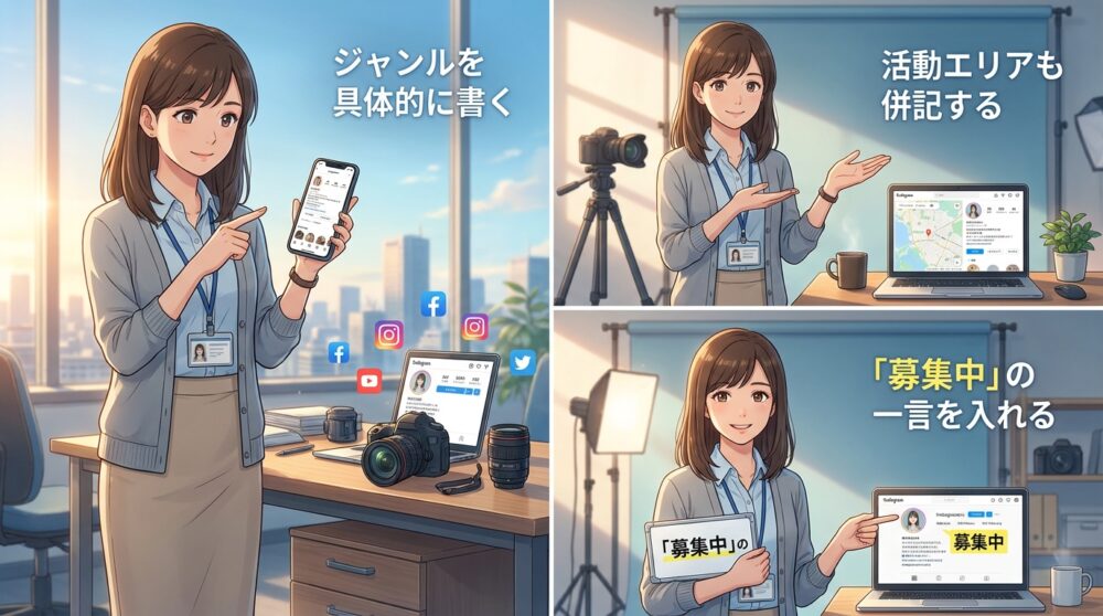 何を撮る人か一瞬で伝わる肩書き設定