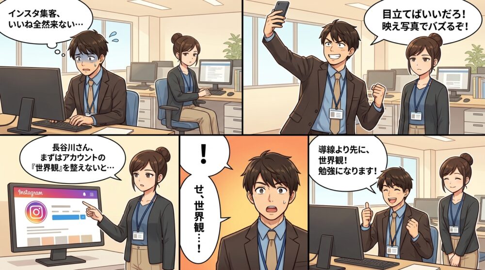 竹花 貴 騎 インスタ 集客の4コマ漫画