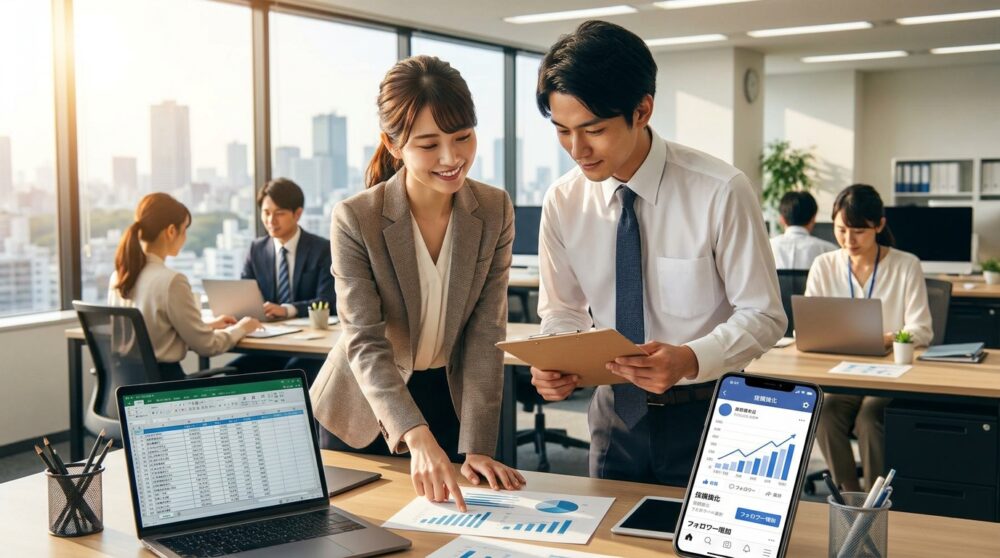 投稿とフォロワーを増やす施策を同時に進めていく