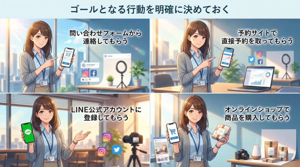 ゴールとなる行動を明確に決めておく