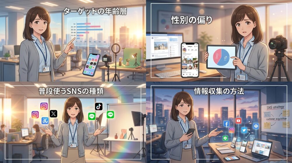 自社のターゲット層がインスタを日常的に使っているか確認する