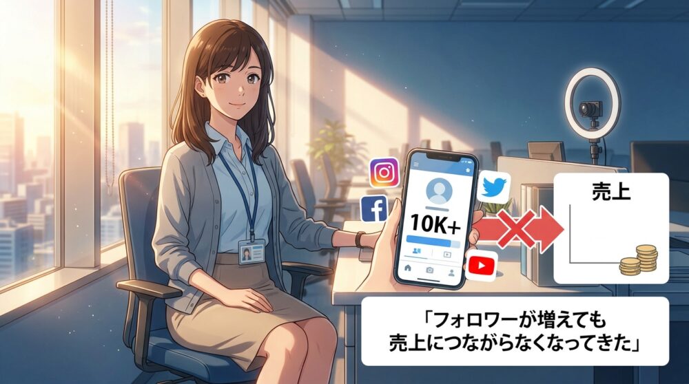 フォロワーが増えても売上につながらなくなってきた
