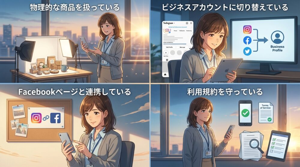 ショッピング機能の審査と設定