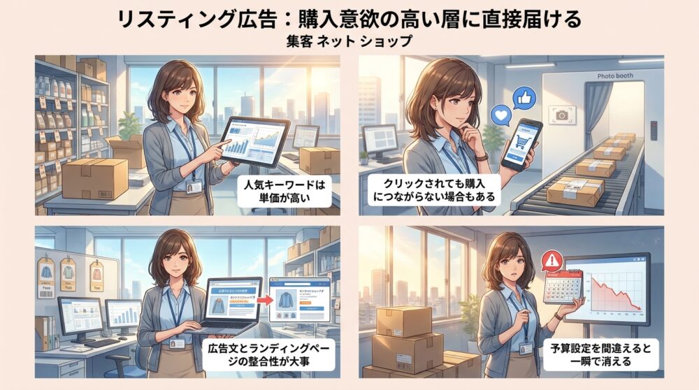 リスティング広告:購入意欲の高い層に直接届ける
